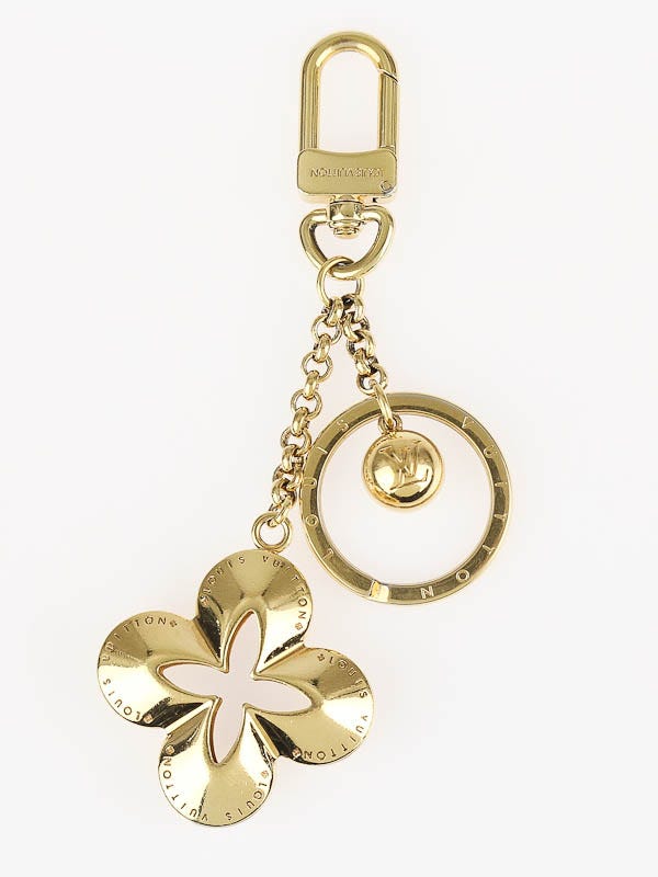 Louis Vuitton Goldtone Eclipse Key Holder and Bag Charm