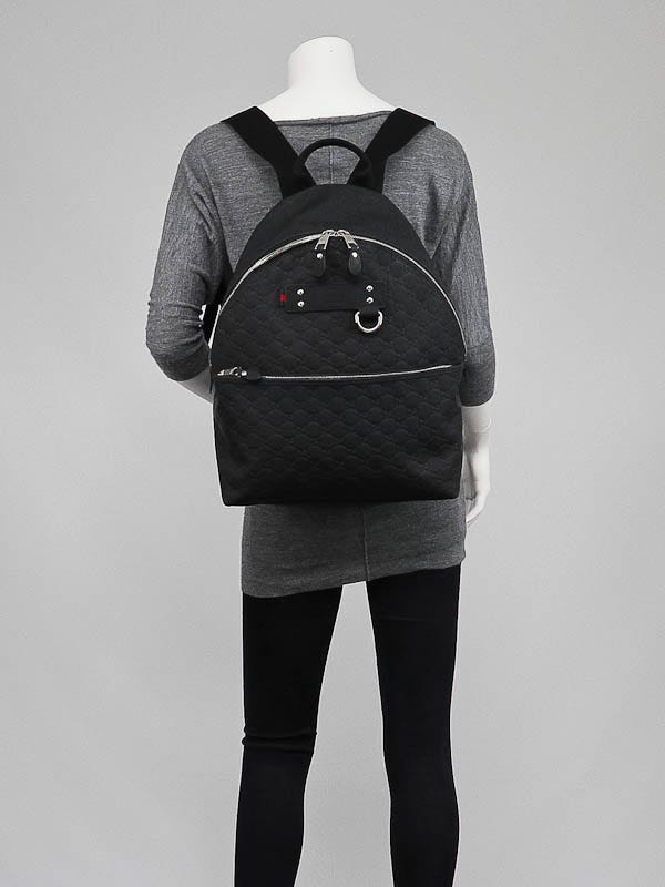 Gucci Guccisima Black Backpack euc Gucci Black Guccissima Leather Signature Small Backpack Bag  main image 3
