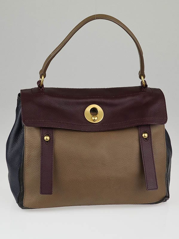 Color Block Leather Muse Two Bag