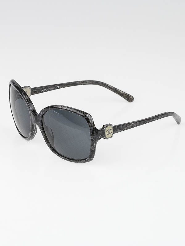 Chanel Black/Grey Frame Gradient Tint Oversize CC Sunglasses 