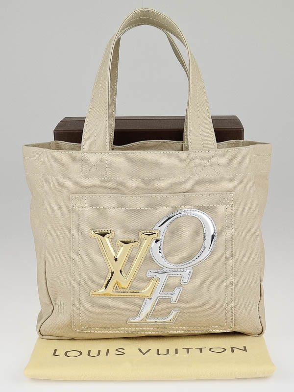 Louis Vuitton Limited Edition Ecru Canvas That's Love 2 Tote PM Bag -  Yoogi's Closet