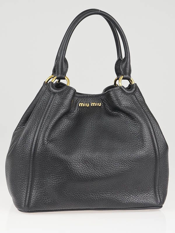 Miu miu vitello discount caribu top handle bag