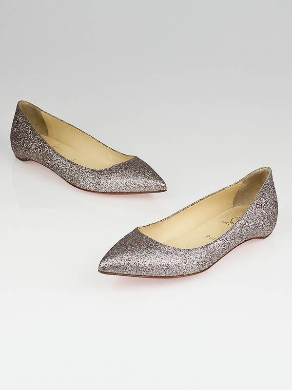 Louboutin sales glitter flats