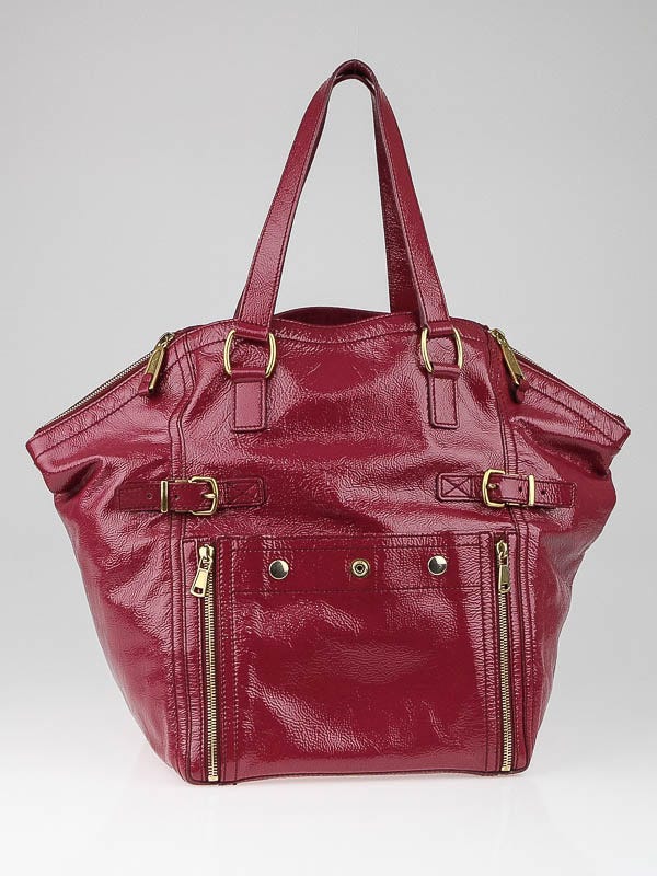 Yves Saint Laurent Raspberry Patent Leather Medium Downtown Bag