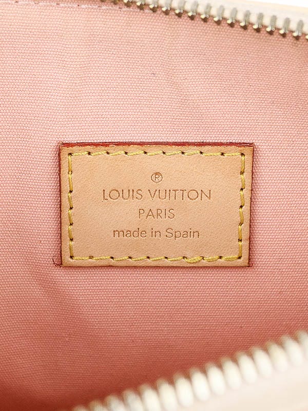 Authentic Louis Vuitton Vernis Mallory Square Shoulder Bag Red M91295 LV  7651F