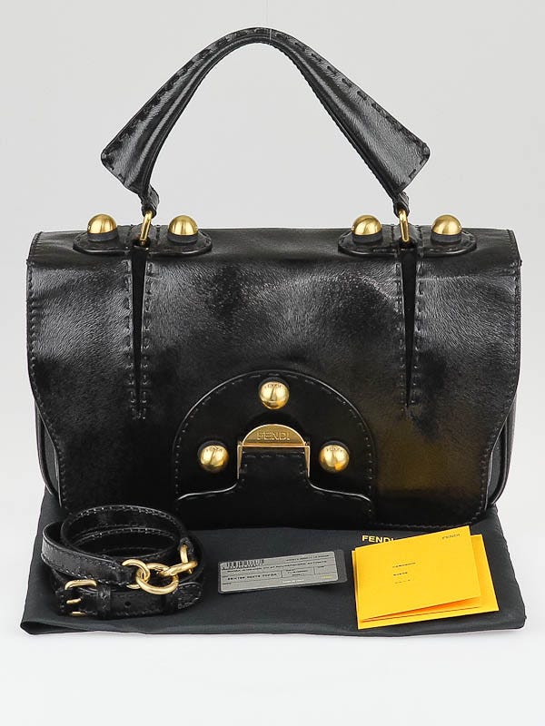 Fendi Black Patent Leather F3 Secret Code Bag 8BN199 Yoogi s Closet