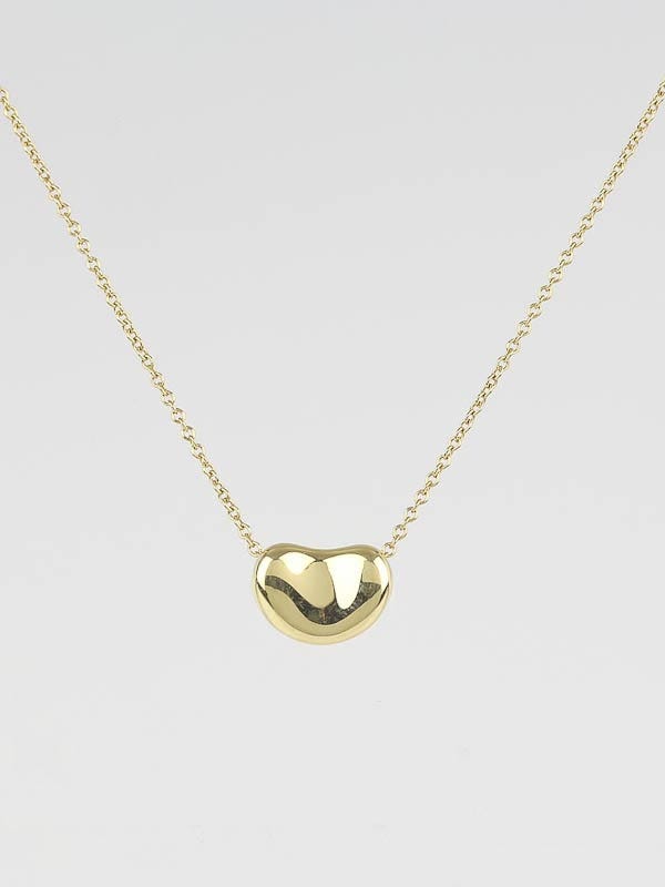Tiffany & Co. 18k Gold Elsa Peretti Bean Pendant Necklace