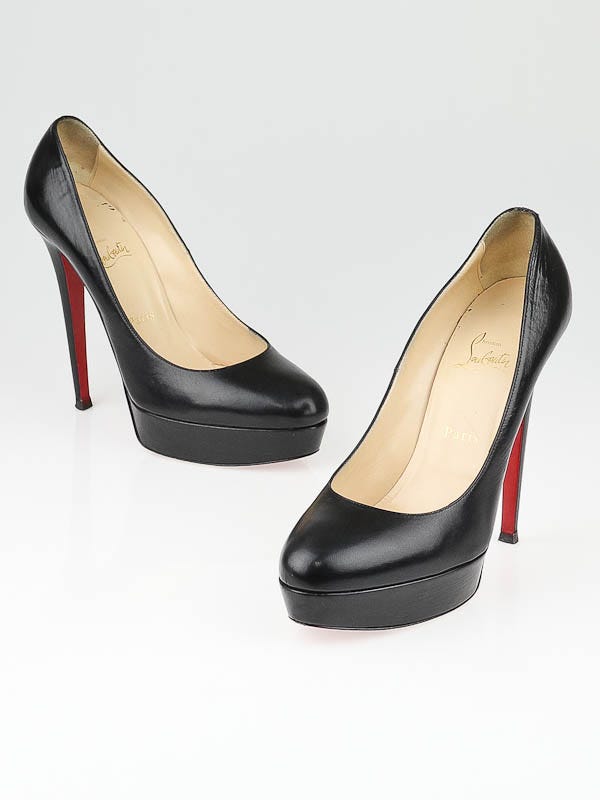 Christian louboutin bianca discount black leather 140