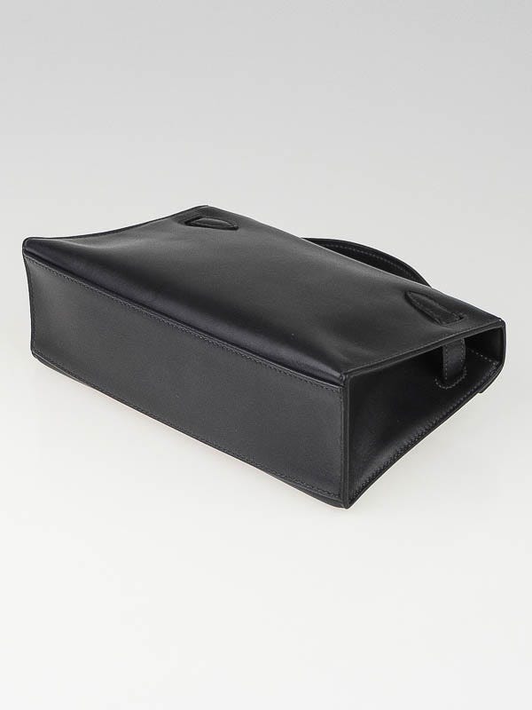 Hermes Indigo Box Leather Kelly Pochette Bag - Yoogi's Closet