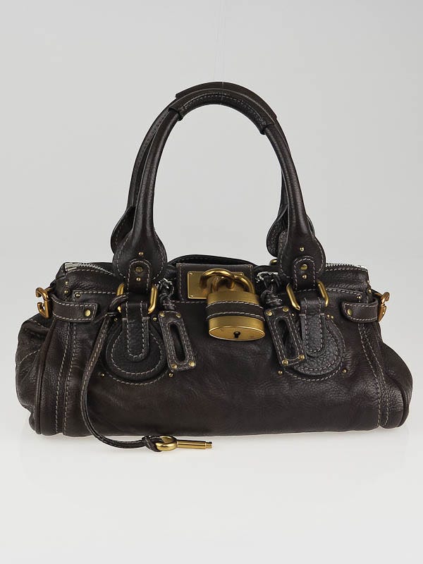 Chloe Chocolate Brown Leather Paddington Medium Satchel Bag