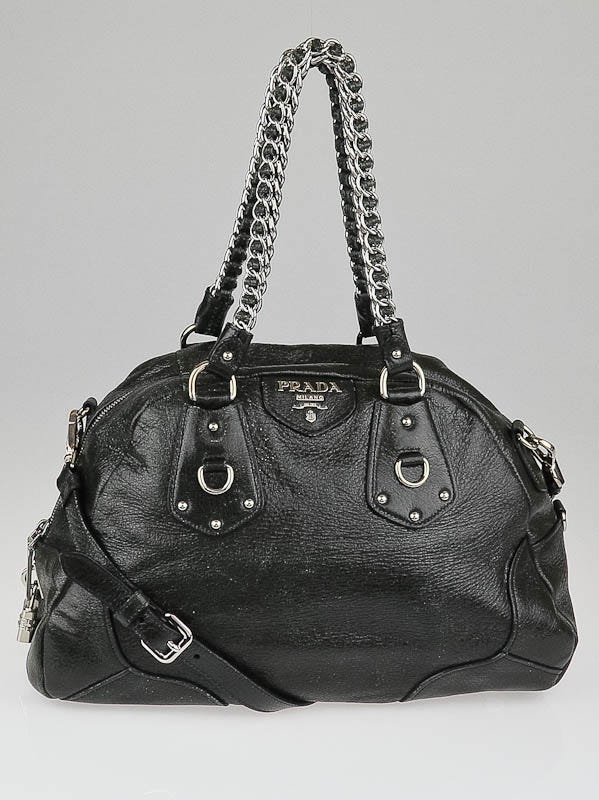 Prada Bosco Cervo Leather Lux Chain Shoulder Bag BL0434