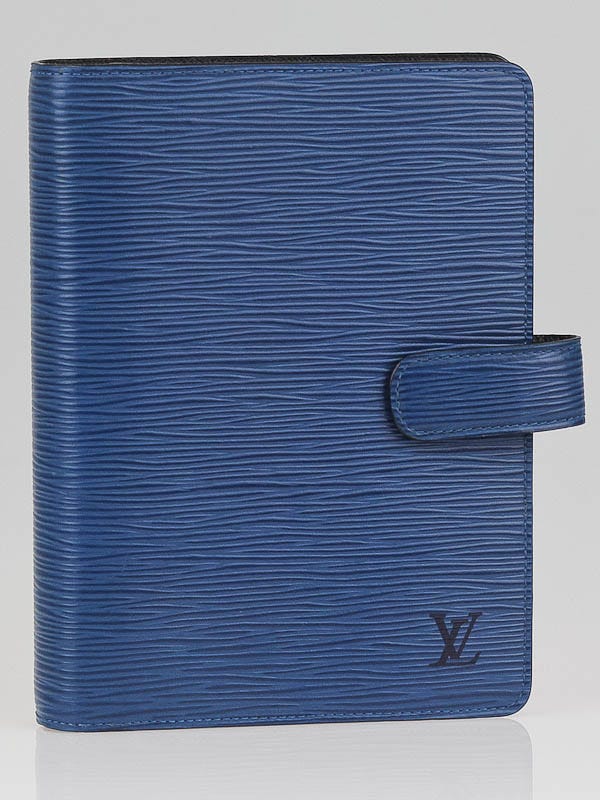 Louis Vuitton Toledo Blue Epi Leather Medium Agenda Cover/Notebook