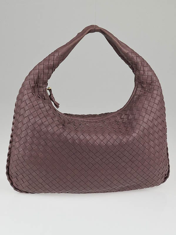 Bottega Veneta Lilac Medium Veneta Woven Hobo Bag