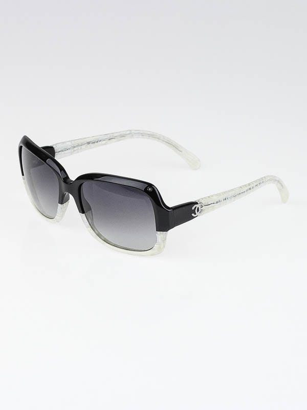 Chanel Black/White Square Frame CC Logo Sunglasses-5177