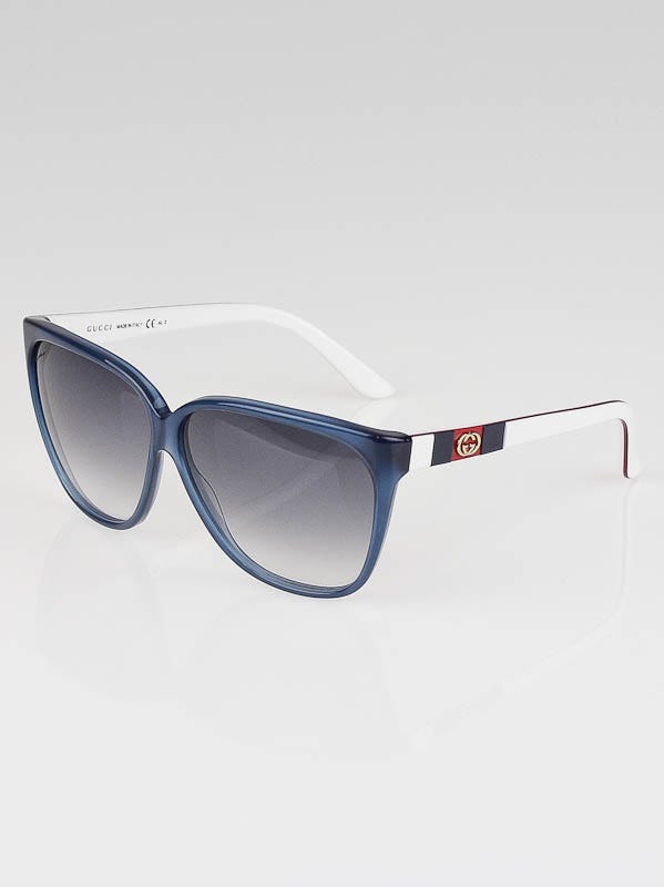 Gucci Blue/White Frame Vintage Web GG Sunglasses-3539/S | Yoogi's