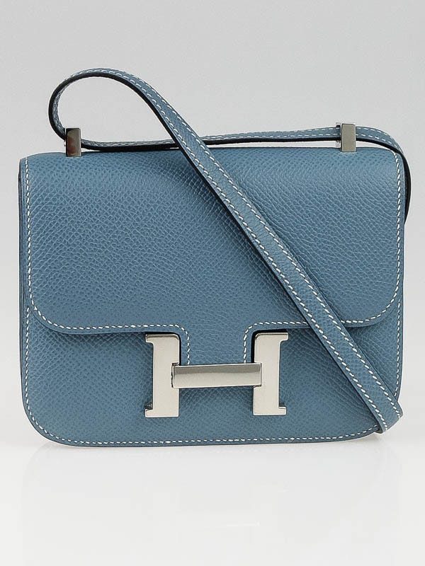 Replica Hermes Blue Atoll Constance MM 24cm Epsom Leather Bag