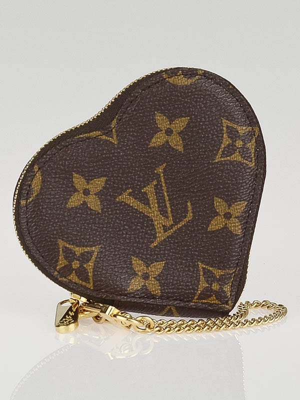 Heart Shaped Louis Vuitton Purse Brown