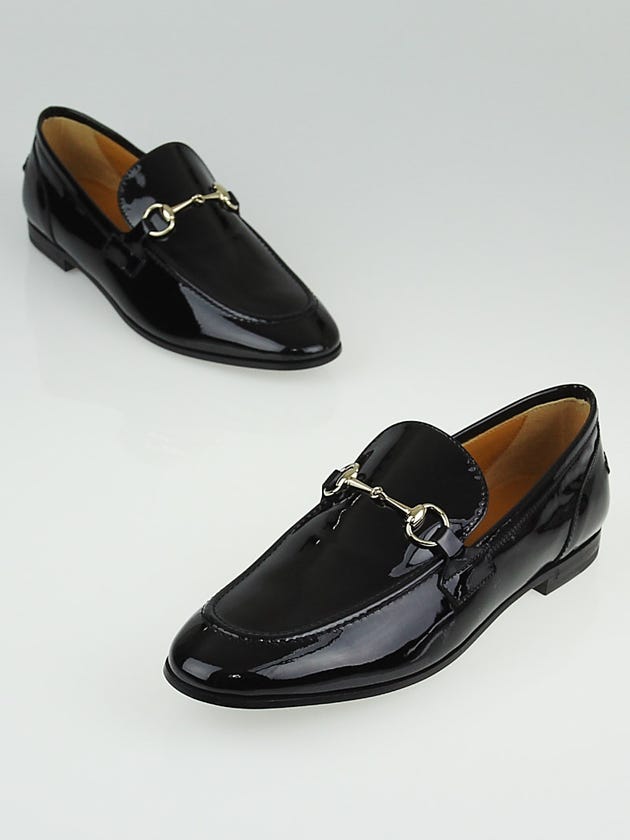 Gucci Black Patent Leather New Power Loafer Size 7.5/38