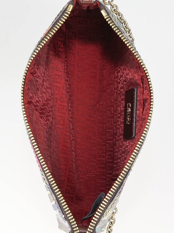 Fendi Multicolor Zucca Print Coated Canvas Accessories Pochette