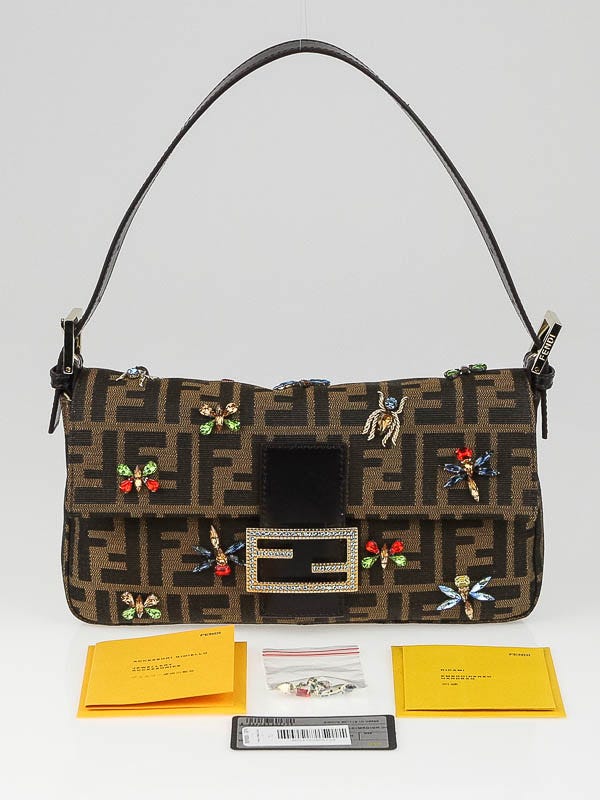 Fendi Tobacco Zucca FF Canvas Baguette Bag 8BR600 - Yoogi's Closet