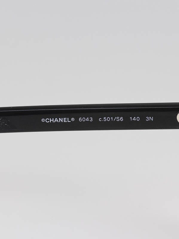 Chanel Black Oversize Frame Gradient Tint Chain Sunglasses-6043