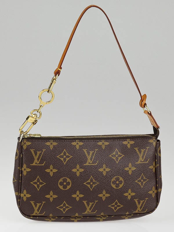 Louis Vuitton Monogram Canvas Accessories Pochette Bag with Strap Extender