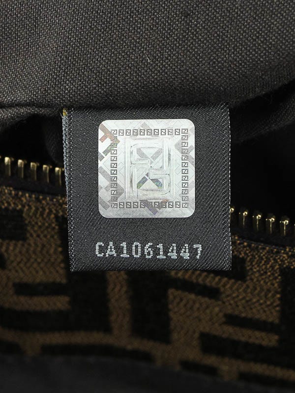 Fendi Tobacco Zucca Print Canvas Large Mia Shoulder Bag