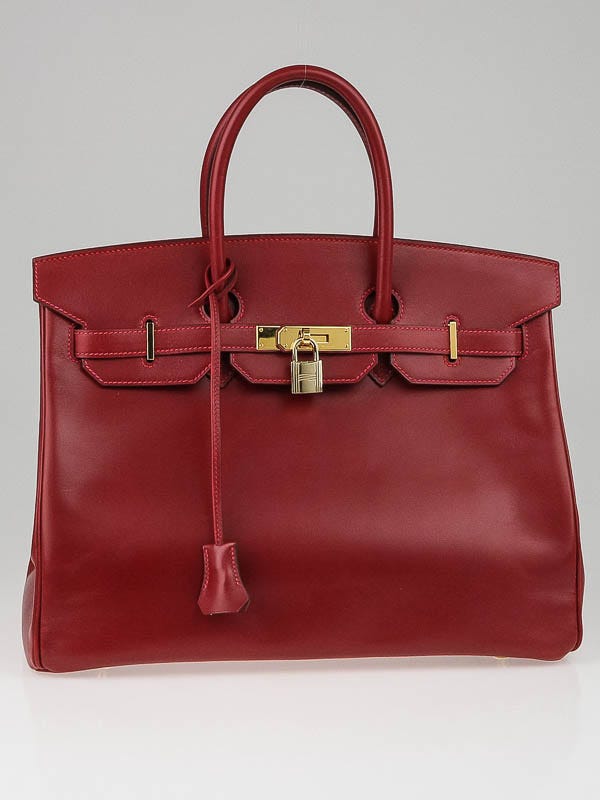 Rouge H Box Birkin 35, Authentic & Vintage