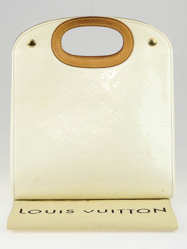 Auth LOUIS VUITTON Maple Drive M91378 Perle Monogram Vernis LM0055 Handbag