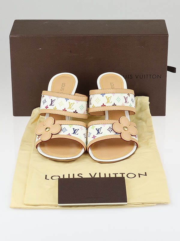 Louis Vuitton LV Monogram Fur Trim Slides - Brown Sandals, Shoes