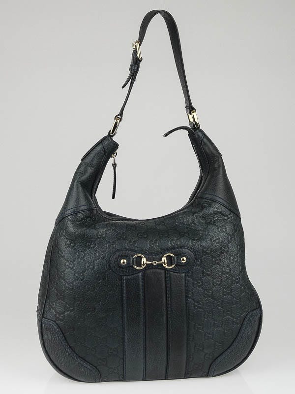 Gucci Blue Guccissima Leather Catherine Hobo Bag