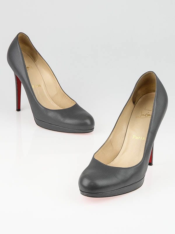 Christian Louboutin Grey Leather New Simple 120 Pumps Size 10/40.5