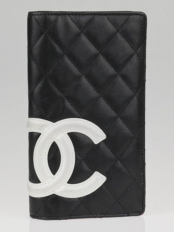 Chanel Black Cambon Ligne Quilted Leather Long Bi-Fold Wallet