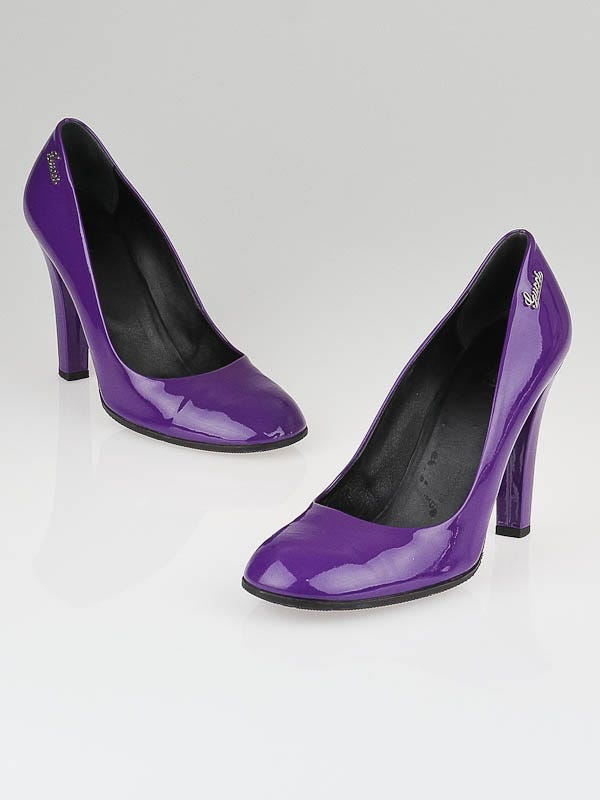 Gucci Purple Patent Leather Pumps Size 9/39.5