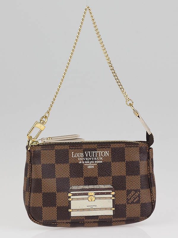 Louis Vuitton Limited Edition Damier Canvas Inventeur Trunks & Locks Mini Accessories Pochette Bag