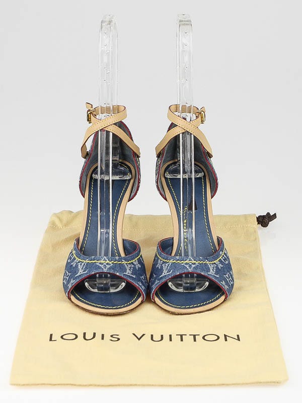 Louis Vuitton - Authenticated Heel - Glitter Blue Plain for Women, Very Good Condition
