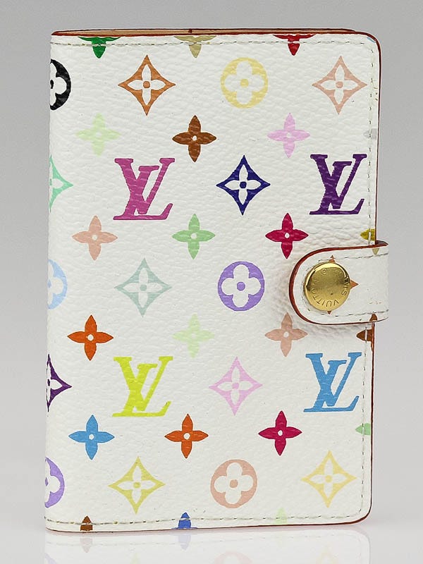 Louis Vuitton White Monogram Multicolore Small Agenda/Notebook Cover -  Yoogi's Closet