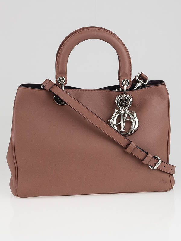 Christian Dior Petale Smooth Calfskin Leather Small Diorissimo Bag