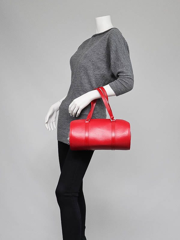 Louis Vuitton Red Epi Leather Soufflot Bag - Yoogi's Closet