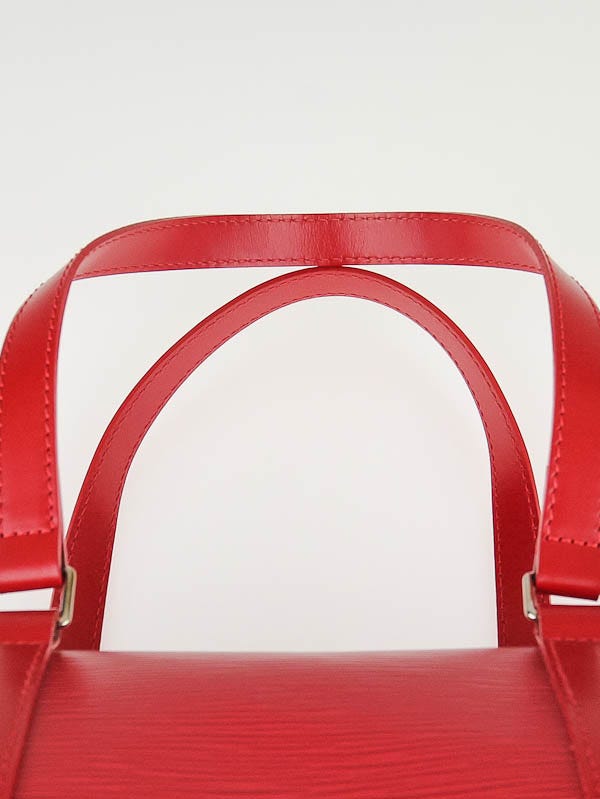Handbag Louis Vuitton Soufflot Red Epi W/pouch 122100073