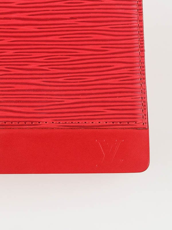 Louis Vuitton Red Epi Leather Sevigne Clutch at Jill's Consignment