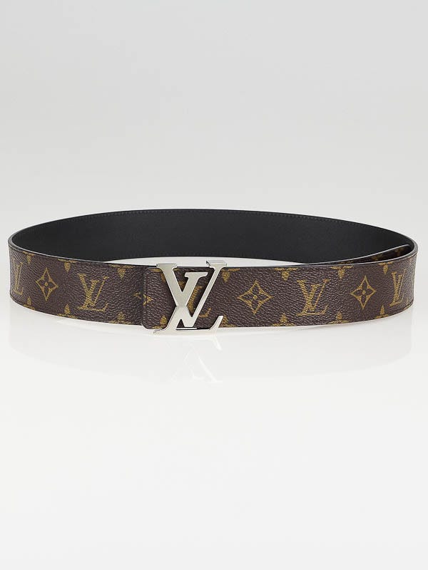 Louis Vuitton LV Initials Matte Black Monogram Belt 95 - Luxury Helsinki