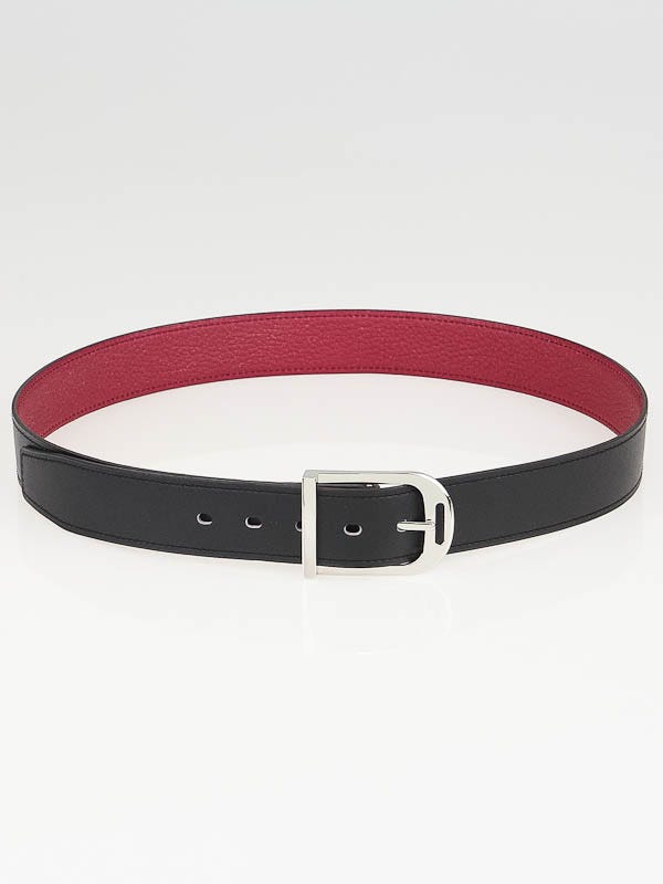 Hermes Black Box Leather/Rubis Clemence Leather Reversible  display picture 1