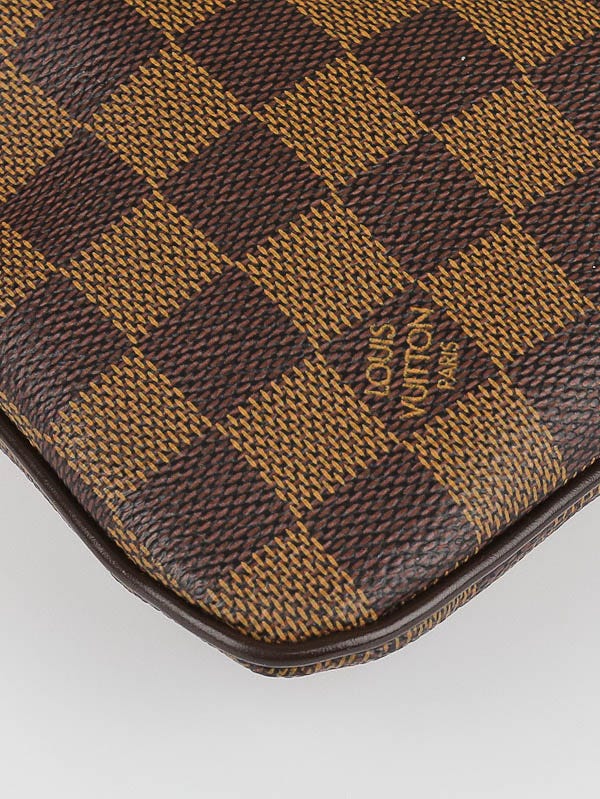 Louis Vuitton Damier Ebene Pochette Plate Brooklyn QJBEIHDM0B013