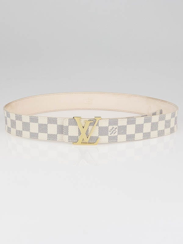 Louis Vuitton Damier Azur Belt 38/95 FitsSmall Canvas/Leather