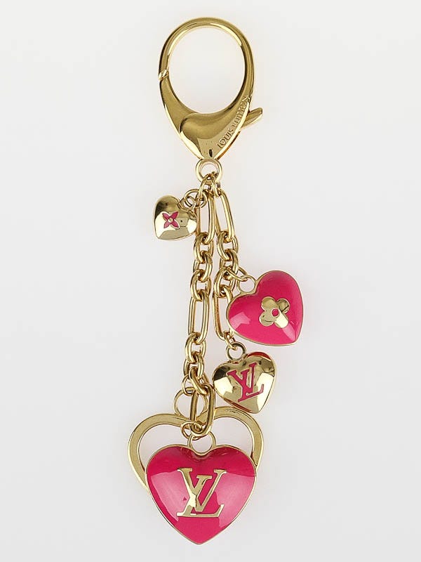 Louis Vuitton Pink Coeur Heart Bag Charm and Key Holder