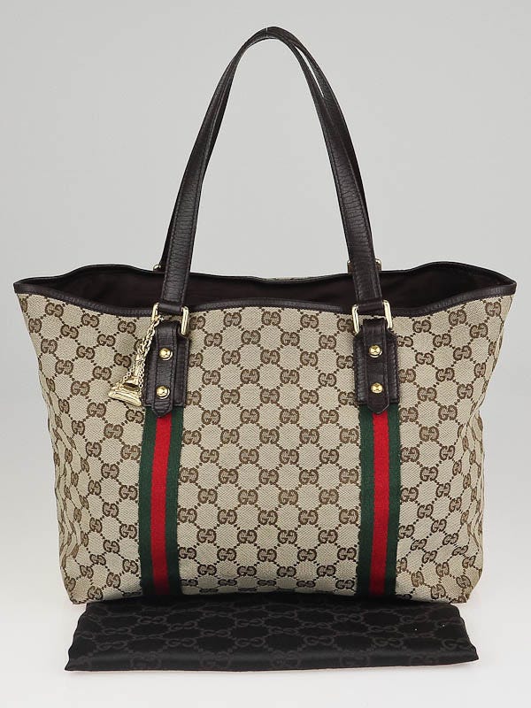 Gucci Beige/Ebony GG Canvas Jolicoeur Web Pochette Gucci