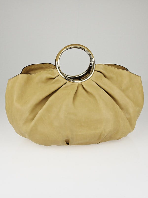 Christian Dior Beige Leather Soft Babe Shopping Bag