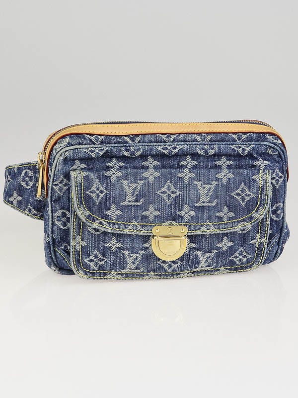 Louis Vuitton Blue Denim Monogram Denim Bum Bag - Yoogi's Closet