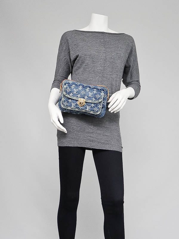 Louis Vuitton Blue Denim Monogram Denim Bum Bag - Yoogi's Closet